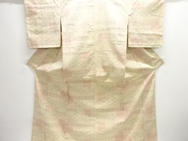 JAPANESE KIMONO / UNUSED 更KIMONO FOR SUMMER PATTERN WEAVING HON-SHIOZE